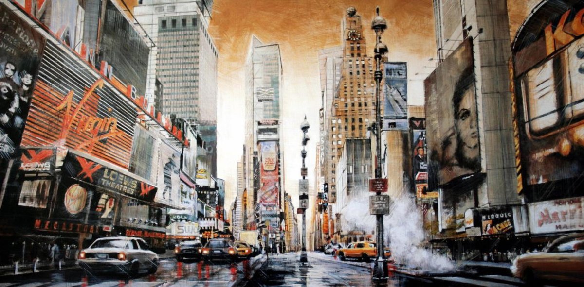 Картина маслом Нью-Йорк Манхэттен