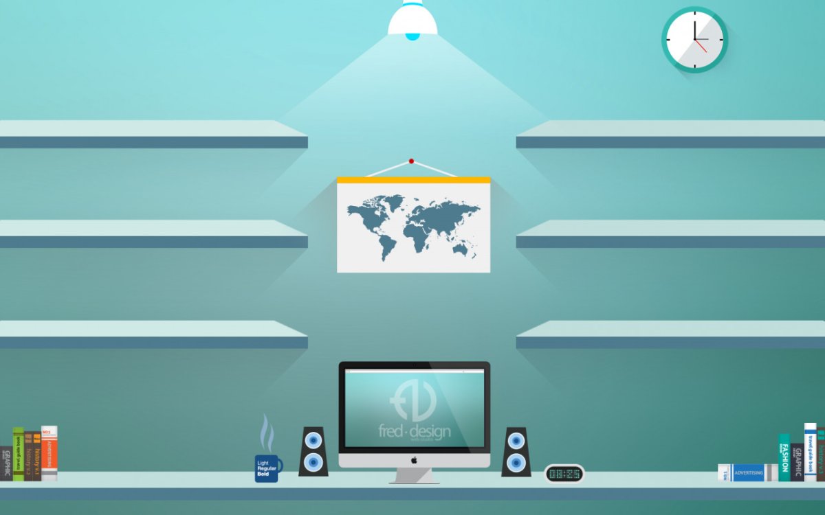 Полки настенные фон