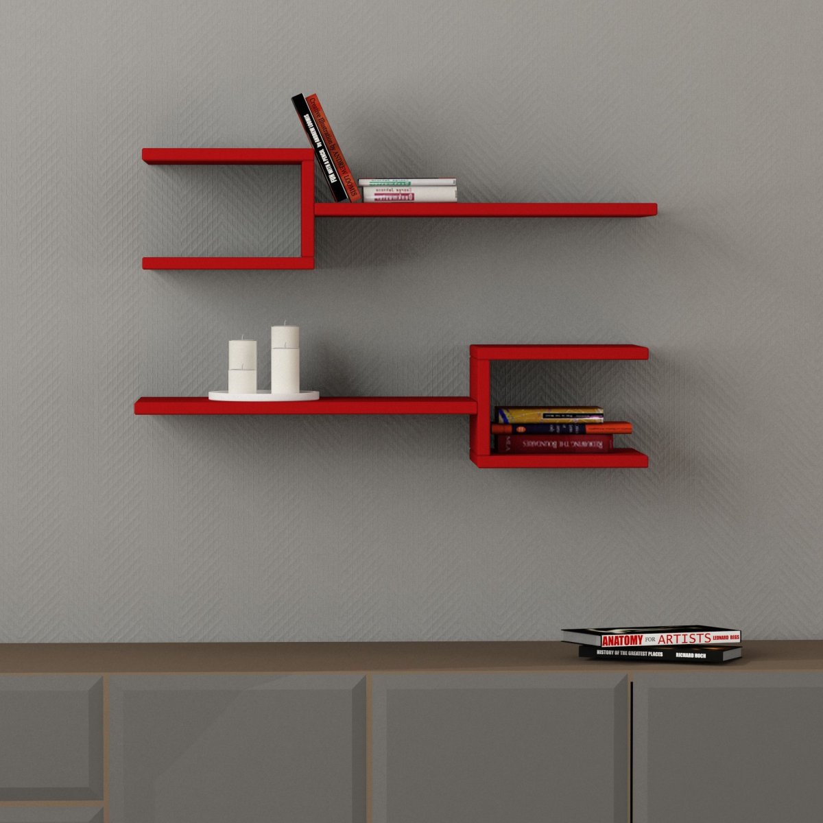 Книжные полки на стену