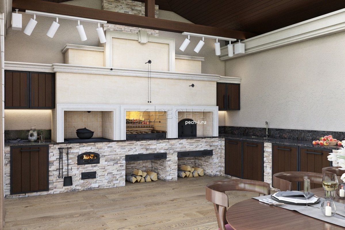 Печь в скандинавском интерьере