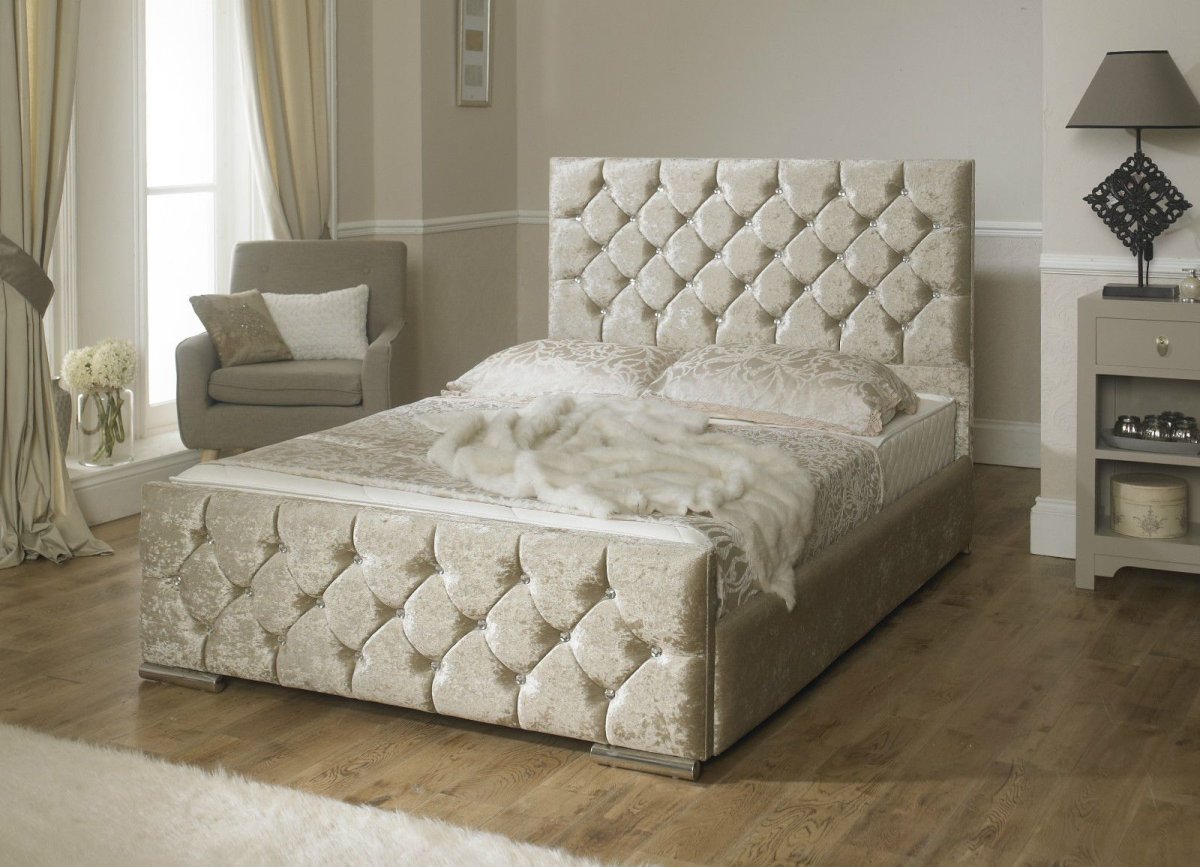 Queen Bed with Arabelle Tufted Headboard