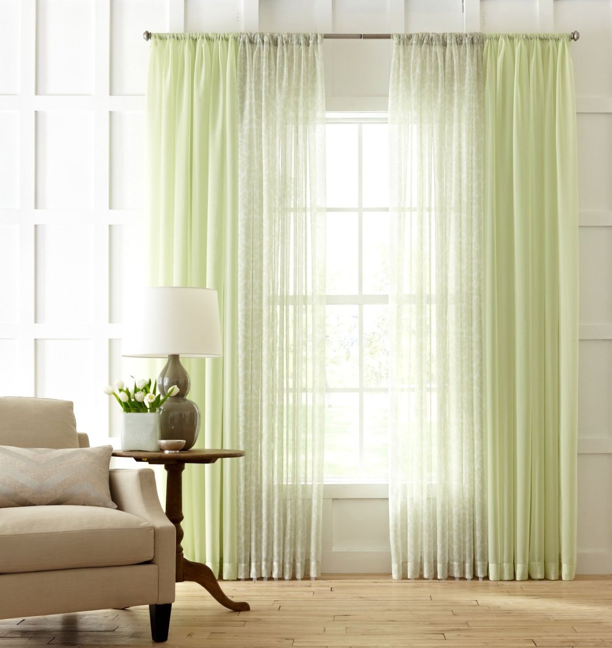 Зеленые шторы