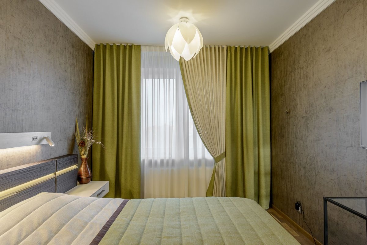 Шторы к зеленым стенам