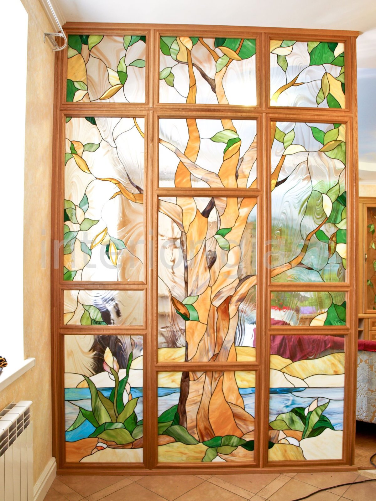 Витражные межкомнатные перегородки