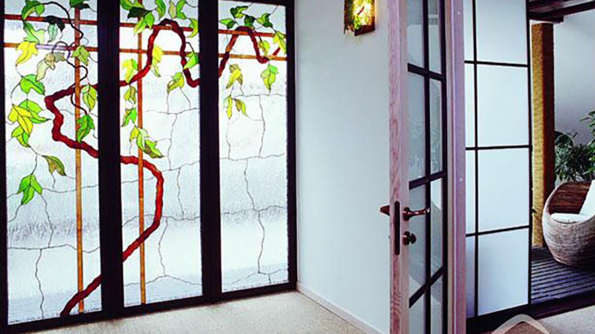 Современные витражи в японском стиле