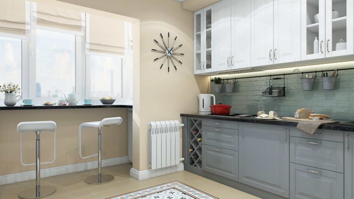 Кухня в серых тонах