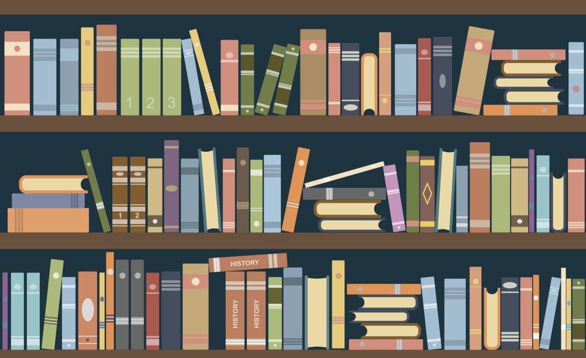 Книжная полка иллюстрация