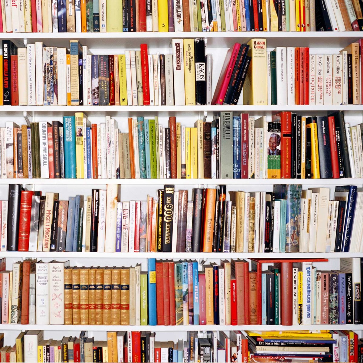 Стопка книг на полке