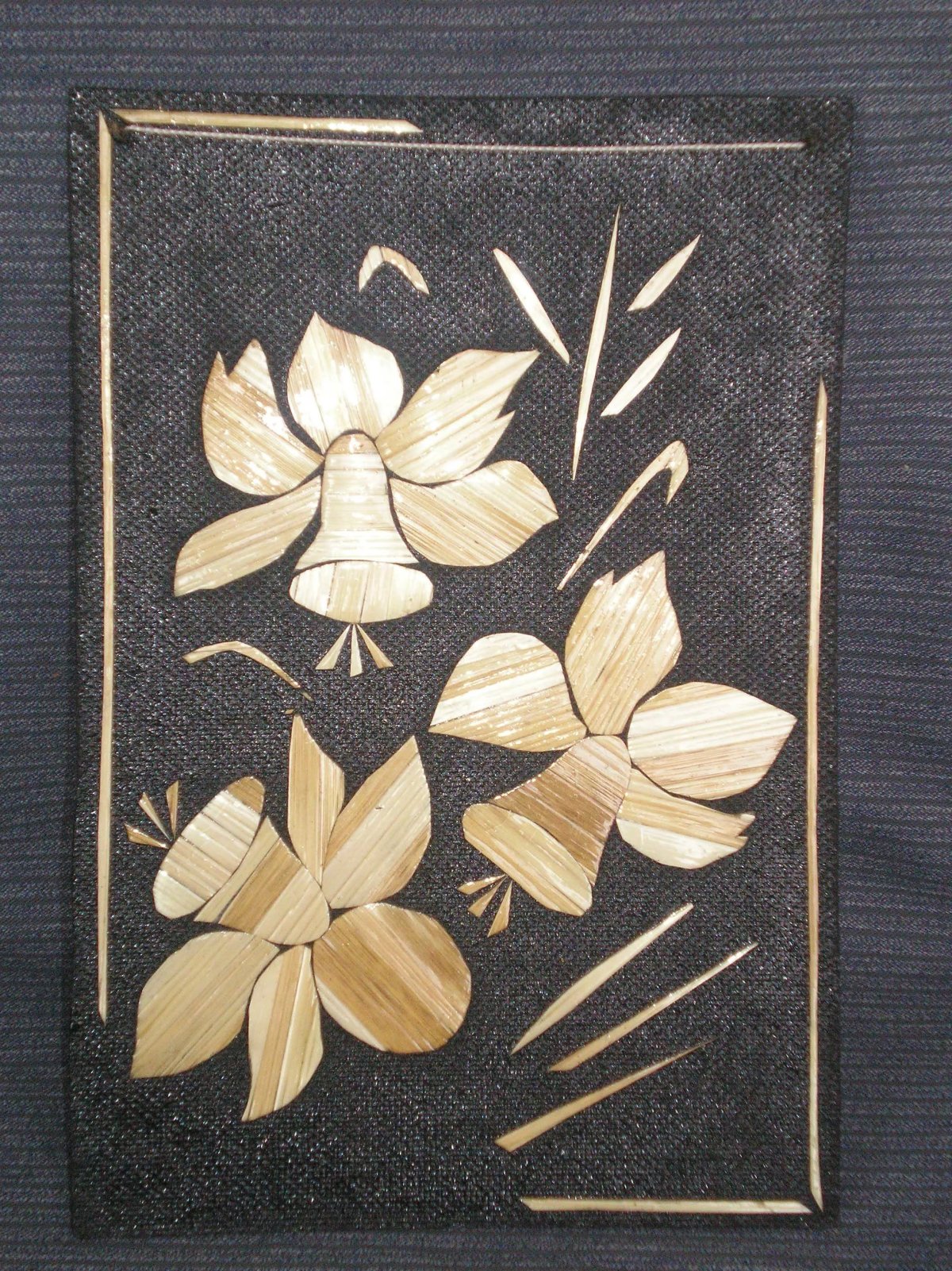 Панно из соломы