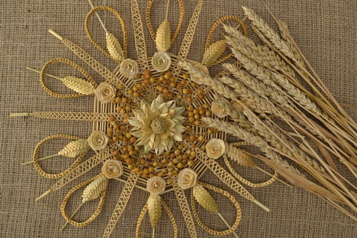 Украшения из соломки