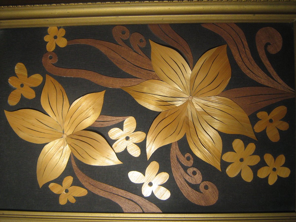 Панно на мешковине