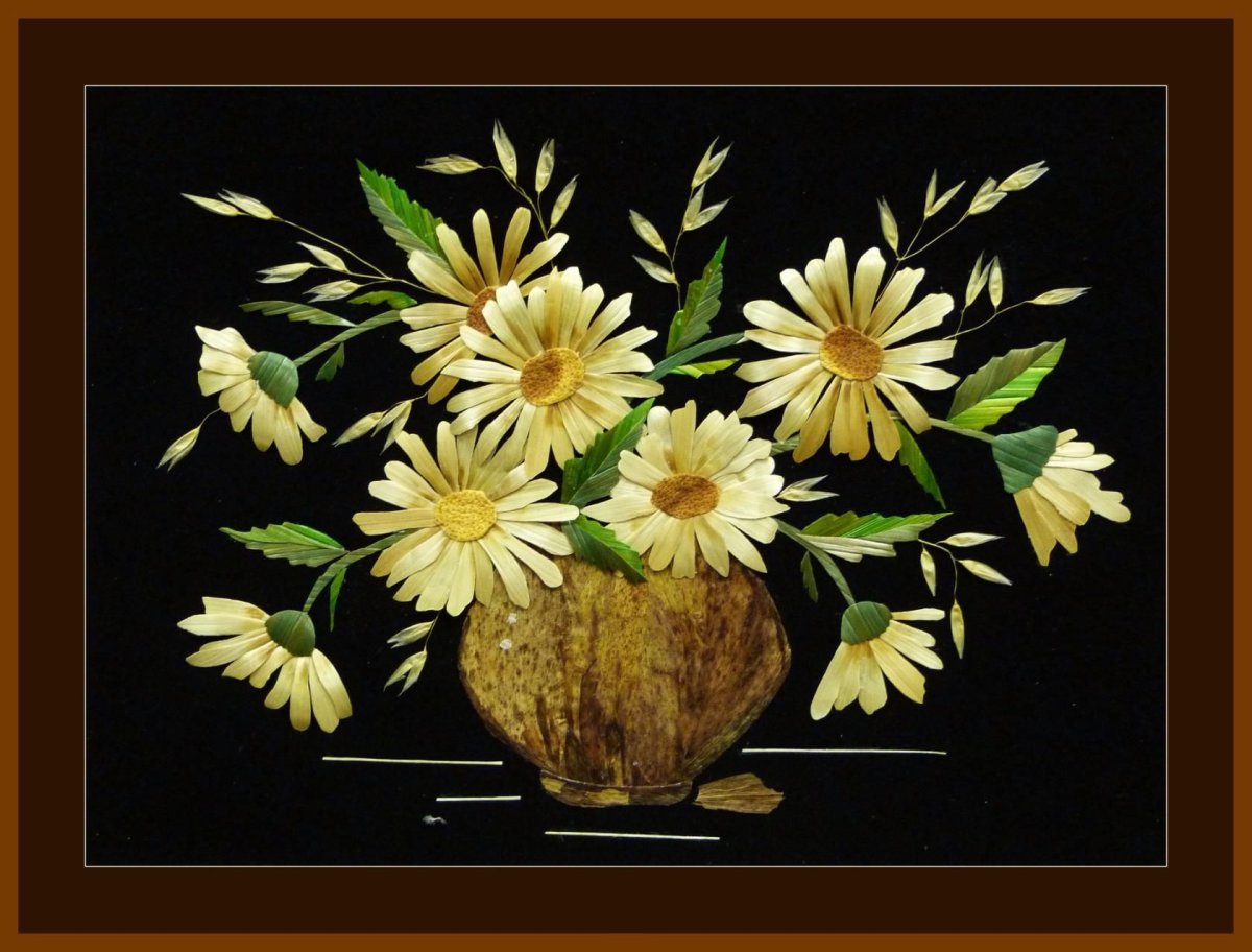 Панно из соломы