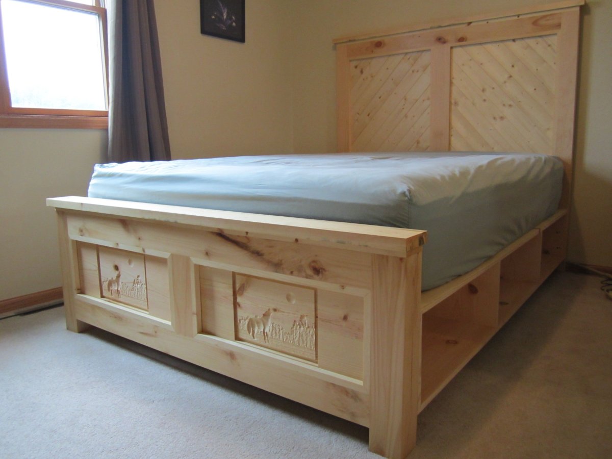 Каркас кровати из мебельного щита