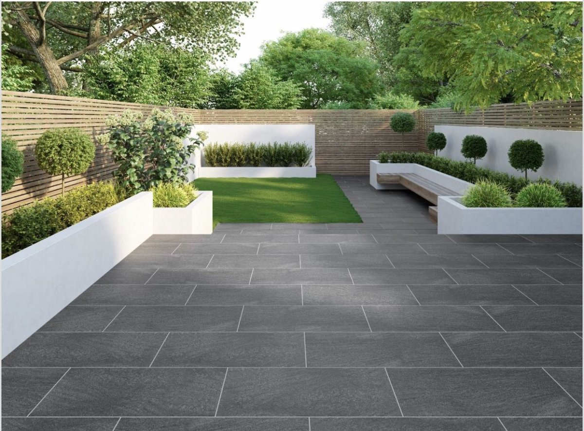 Керамогранит в ландшафте