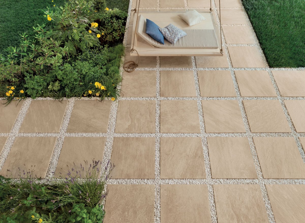 Гранитные плиты мощения ландшафт