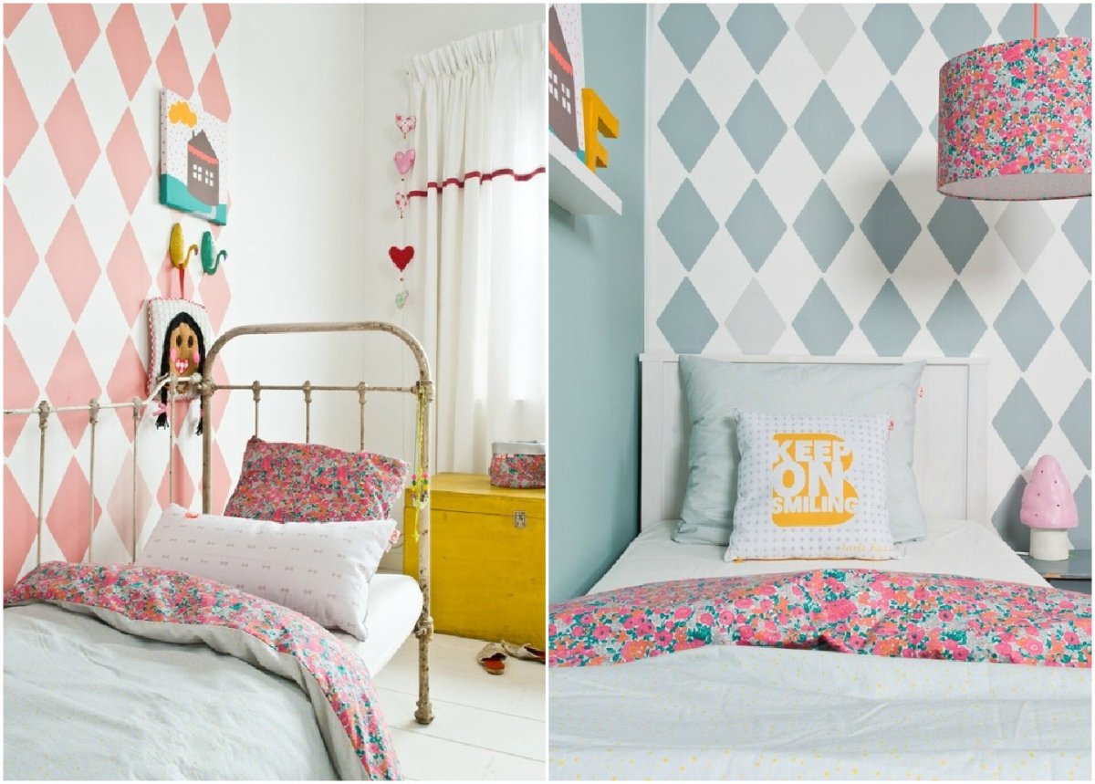 Ромбы в интерьере детской