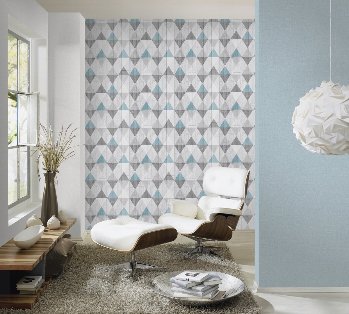 Обои в ромбик в интерьере детской