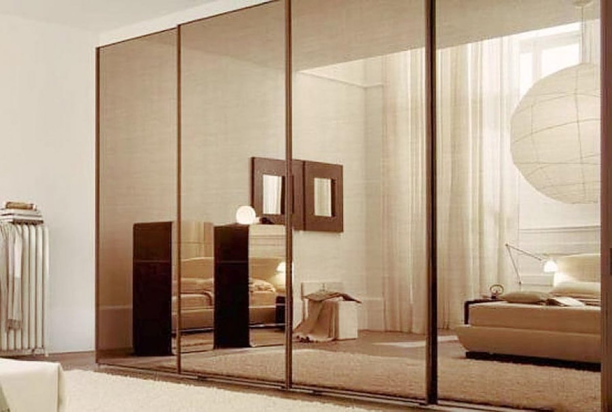 Встроенные шкафы распашные зеркальные