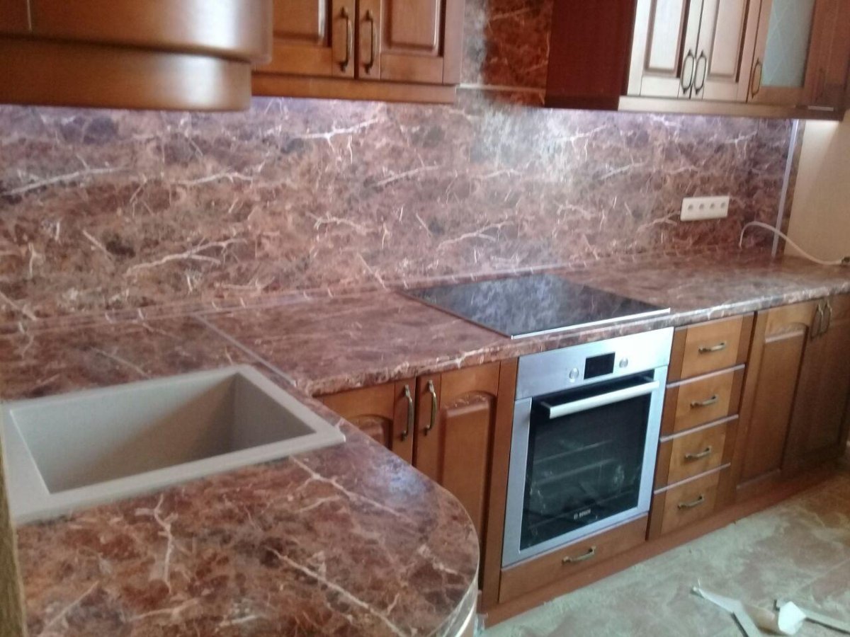 Гранатовый опал столешница Скиф