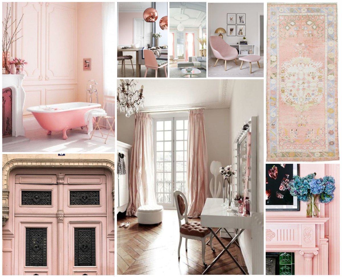 Сочетание розового цвета с другими цветами диванчик для кухни