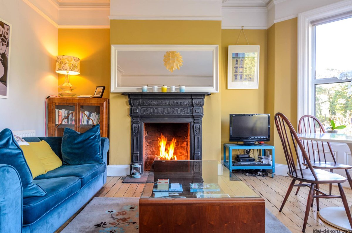 Интерьер в горчичных тонах