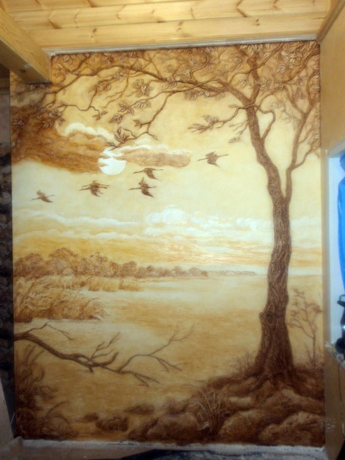 Роспись на стены пшеница