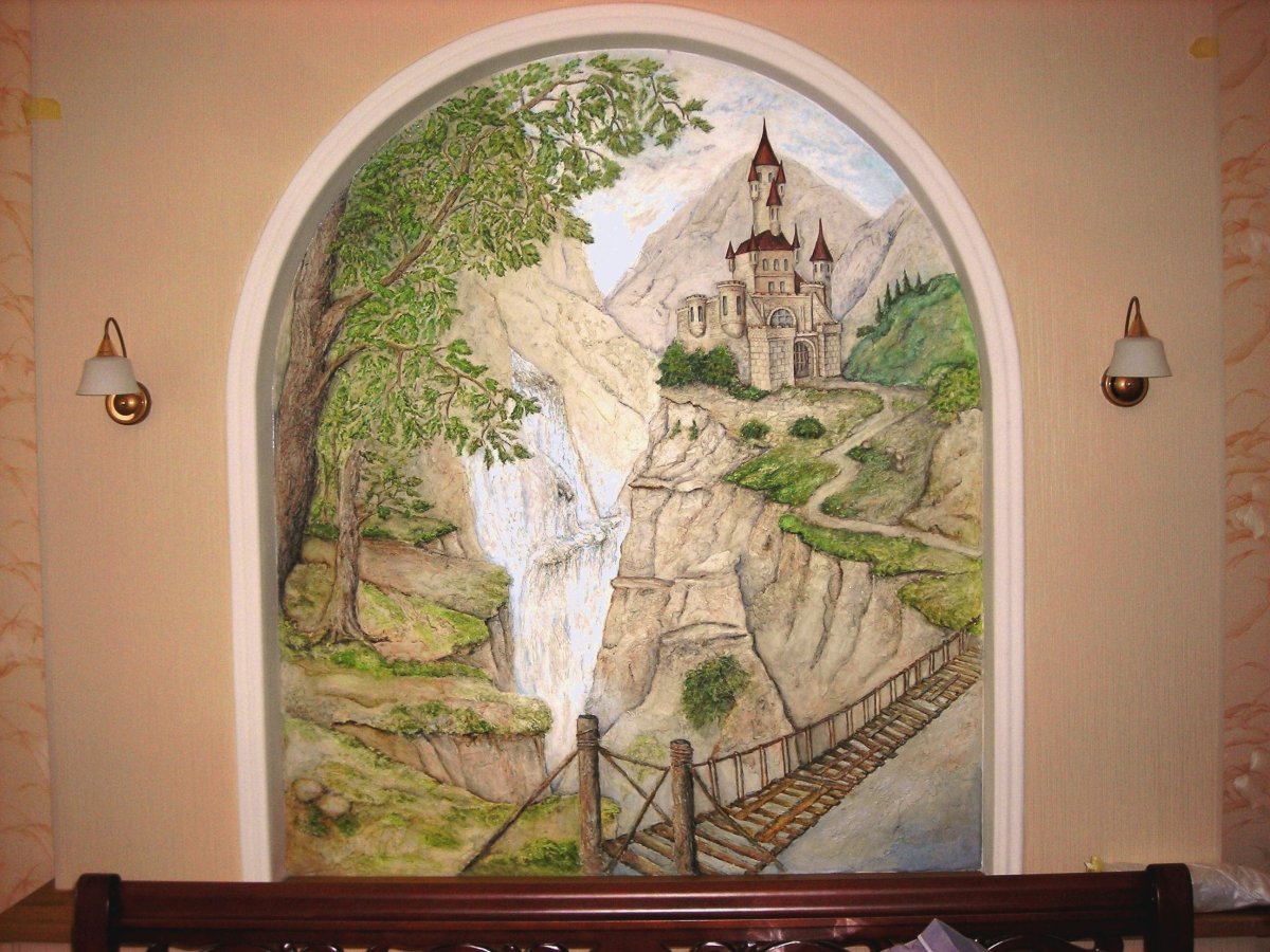 Роспись стен замок
