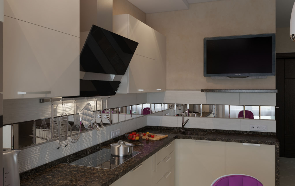 Зеркальный фартук