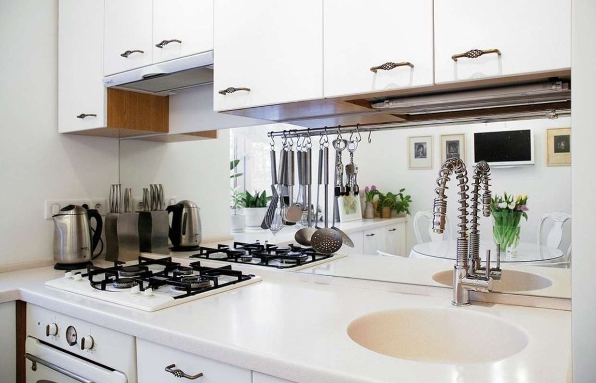 Кухня рабочая зона фартук