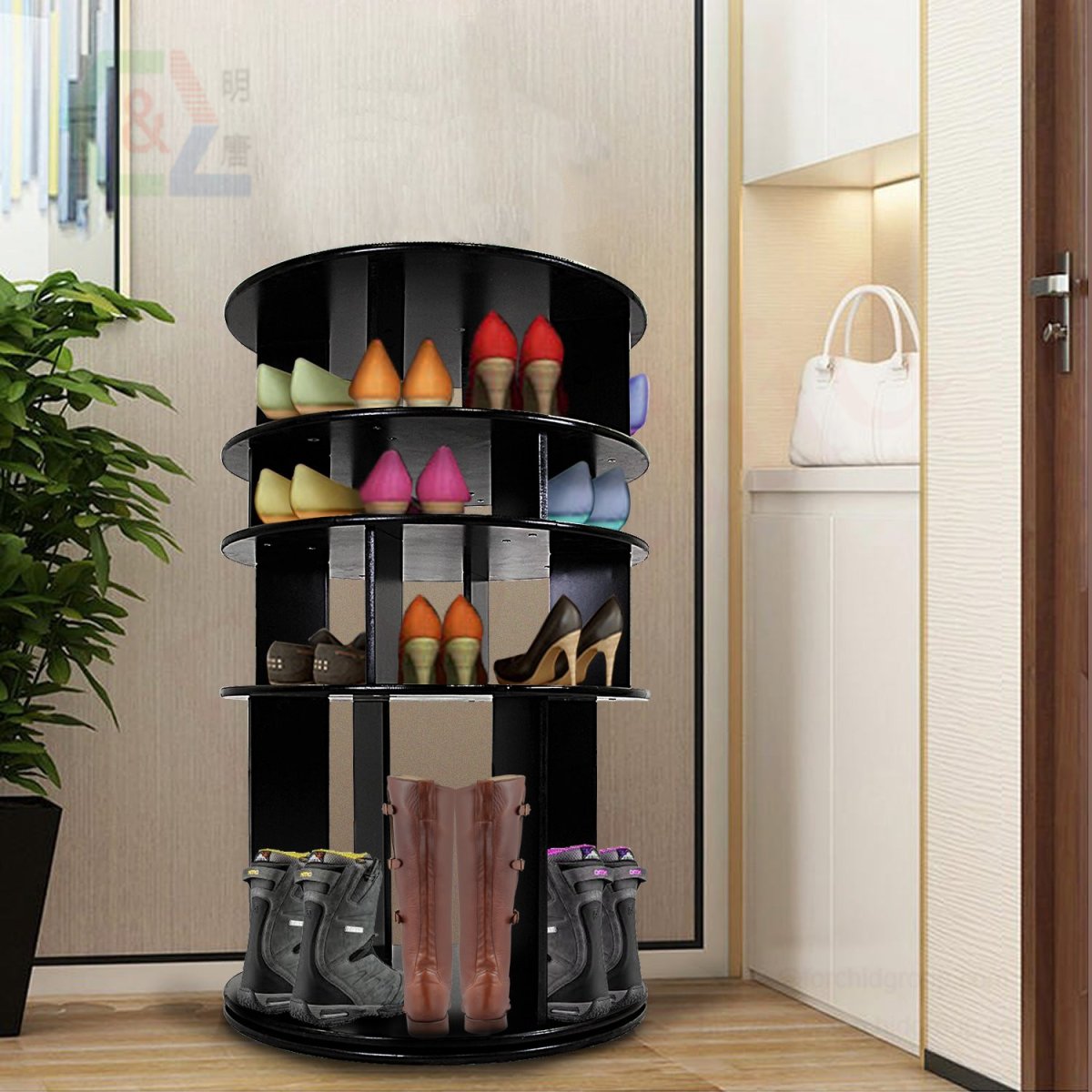 Вращающийся обувной шкаф