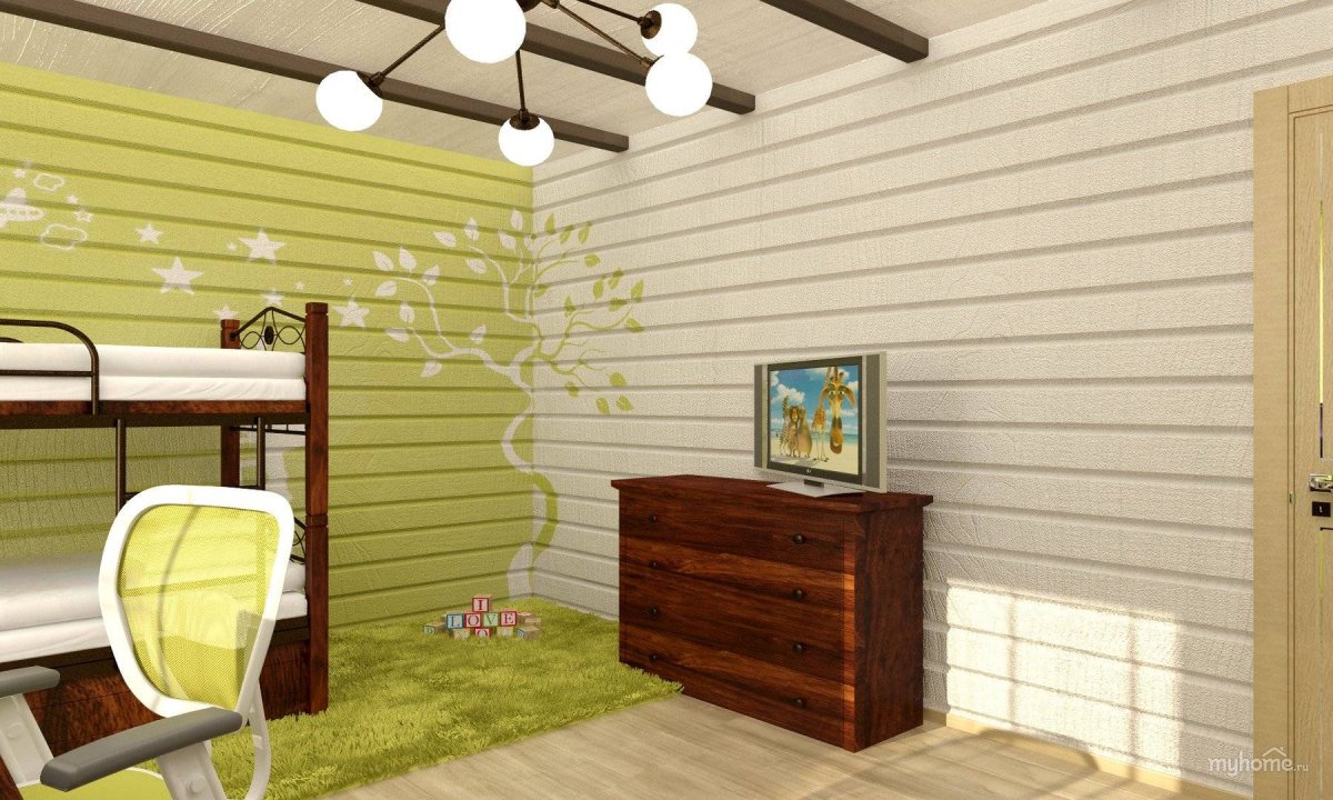 Интерьер блокхаус сосна