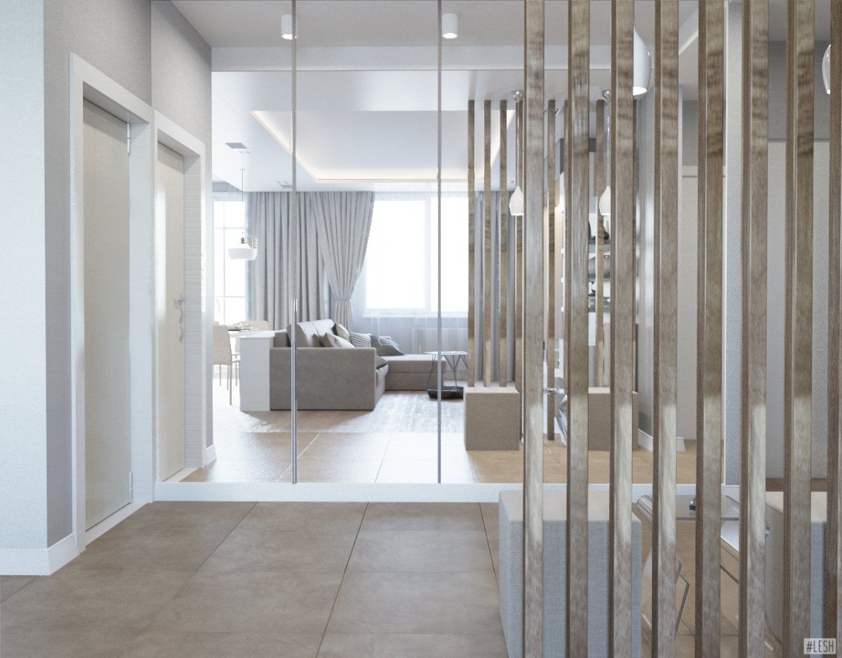 Зеркальные перегородки для зонирования