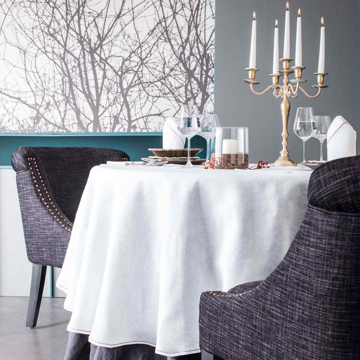 Салфетки на стол круглые стильные