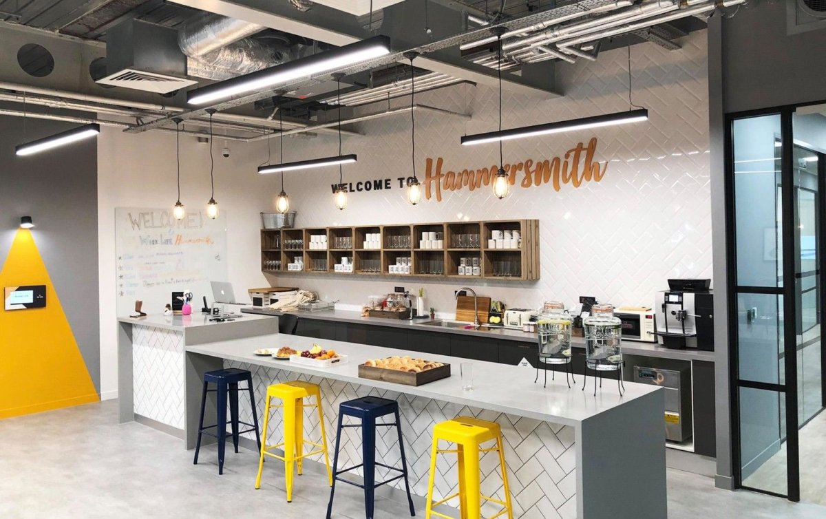 Цветовое решение кухни в офисе