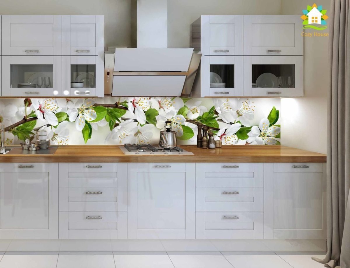 Фартук для кухни лайм Альбико