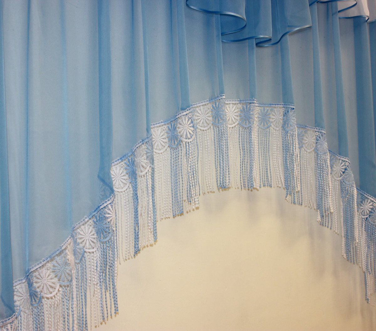 Кухонная тюль аркой