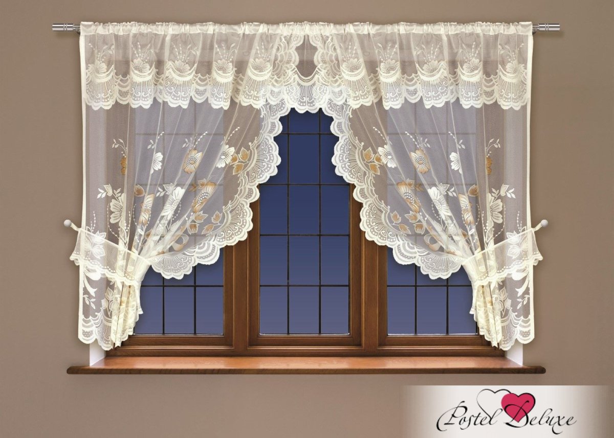 Комплект штор для кухни Кантри 285*160 красный 13303