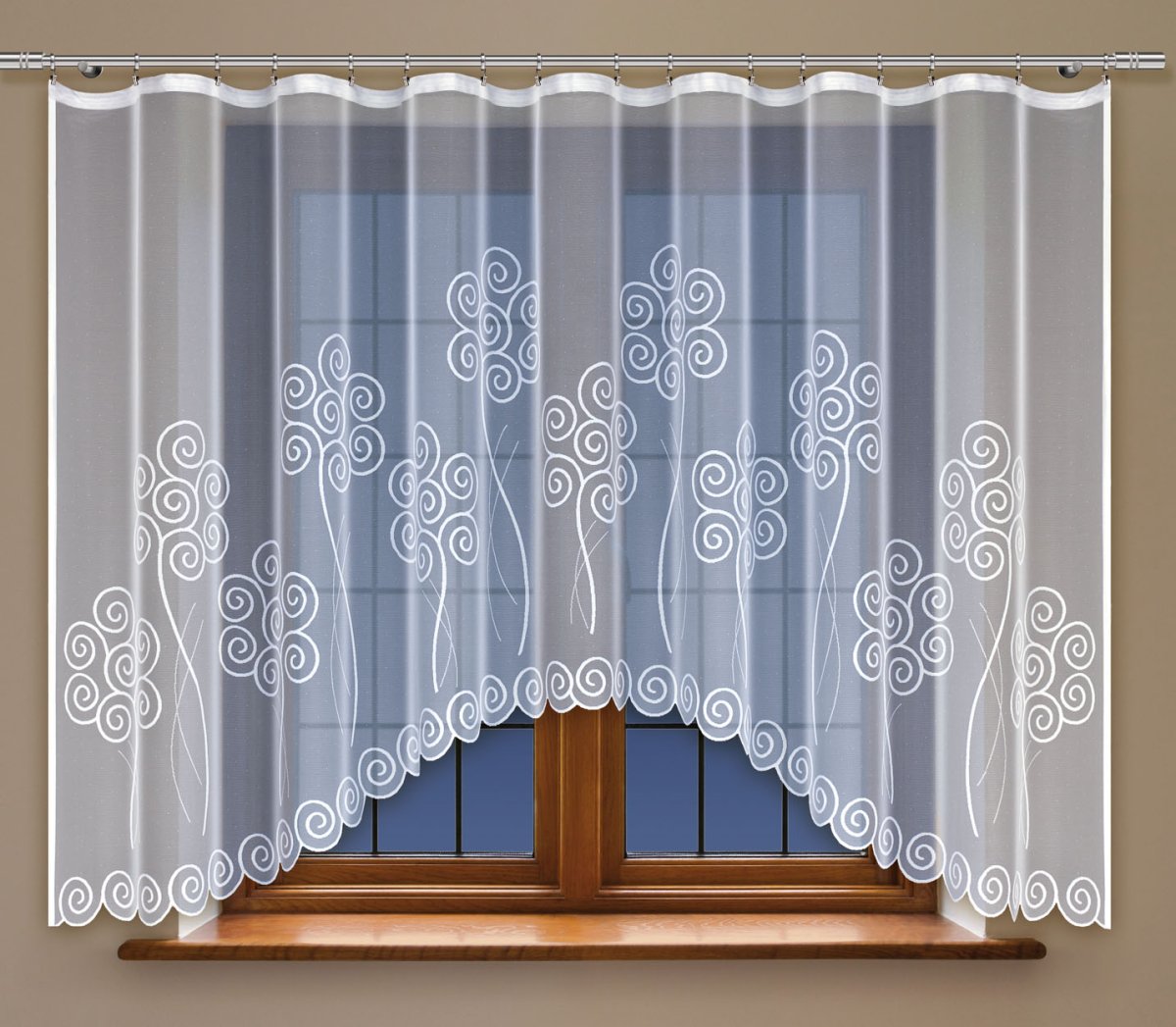 Арочная тюль на кухню