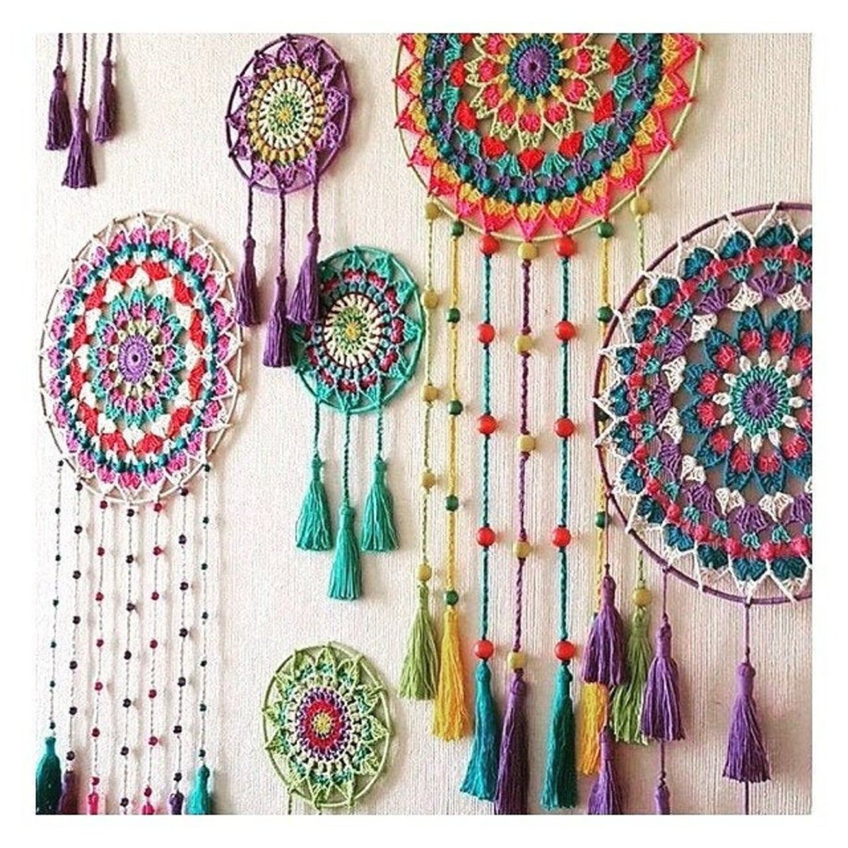 Панно крючком на стену для уюта