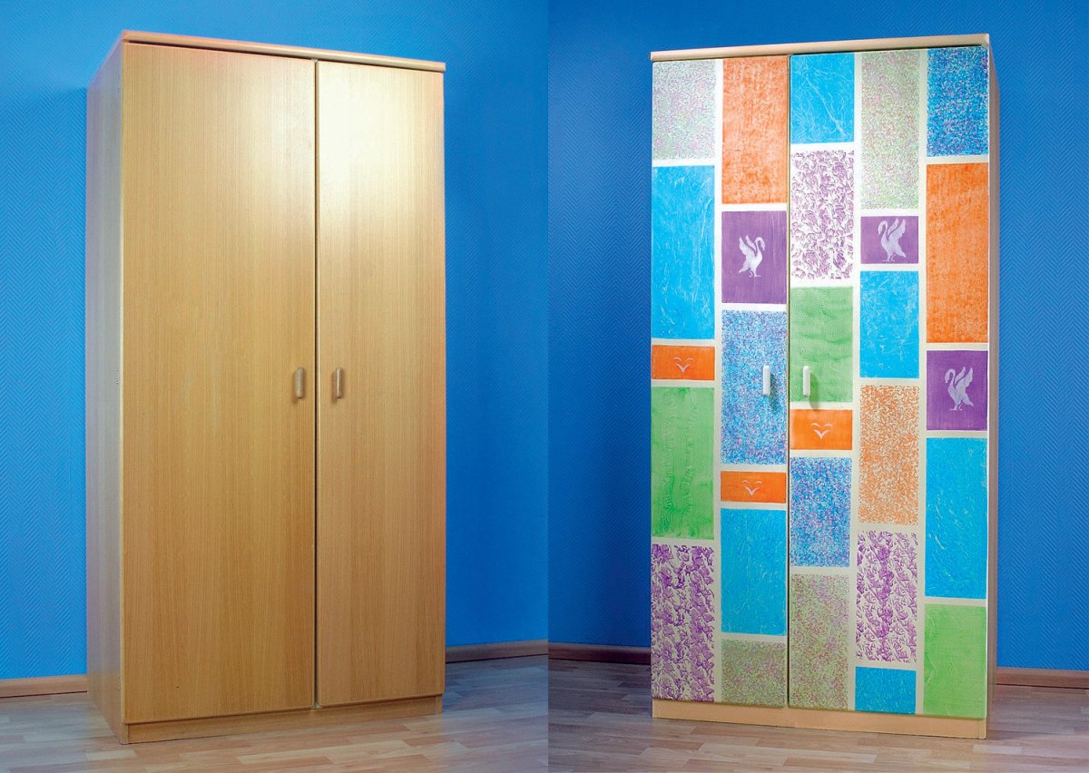 Шкаф самоклеющейся пленкой