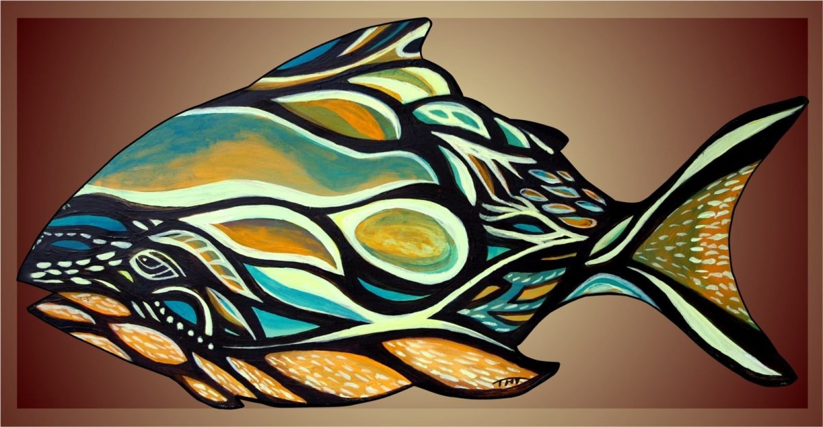 Абстрактное изображение рыбы
