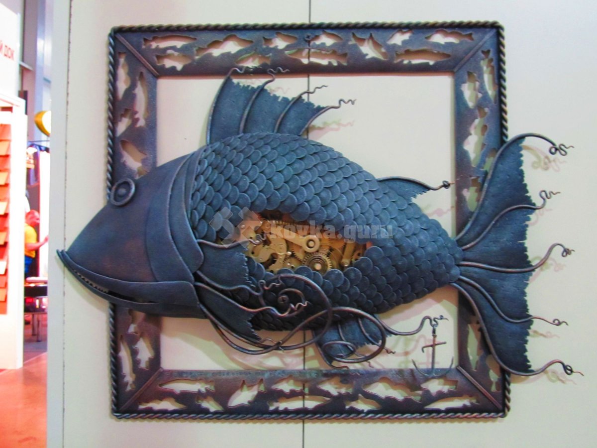 Панно рыбы из металла