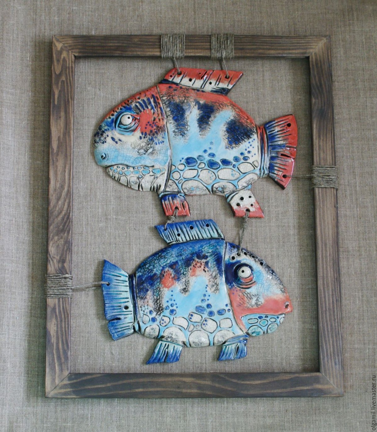 Керамические рыбы на стену