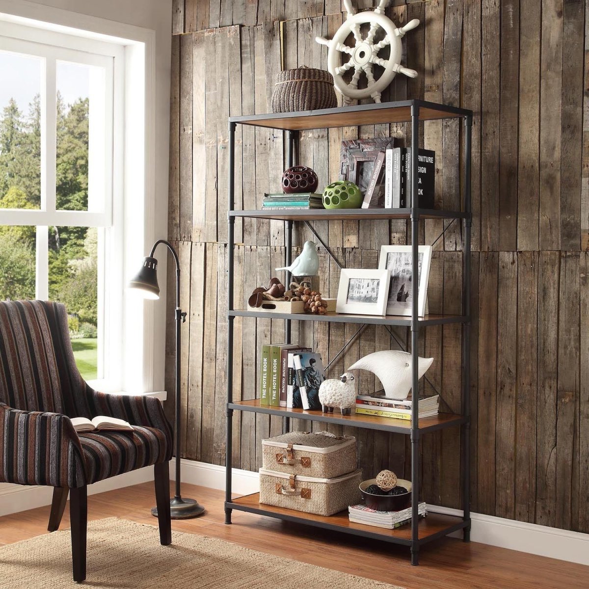 Стеллаж деревянный дизайнерский