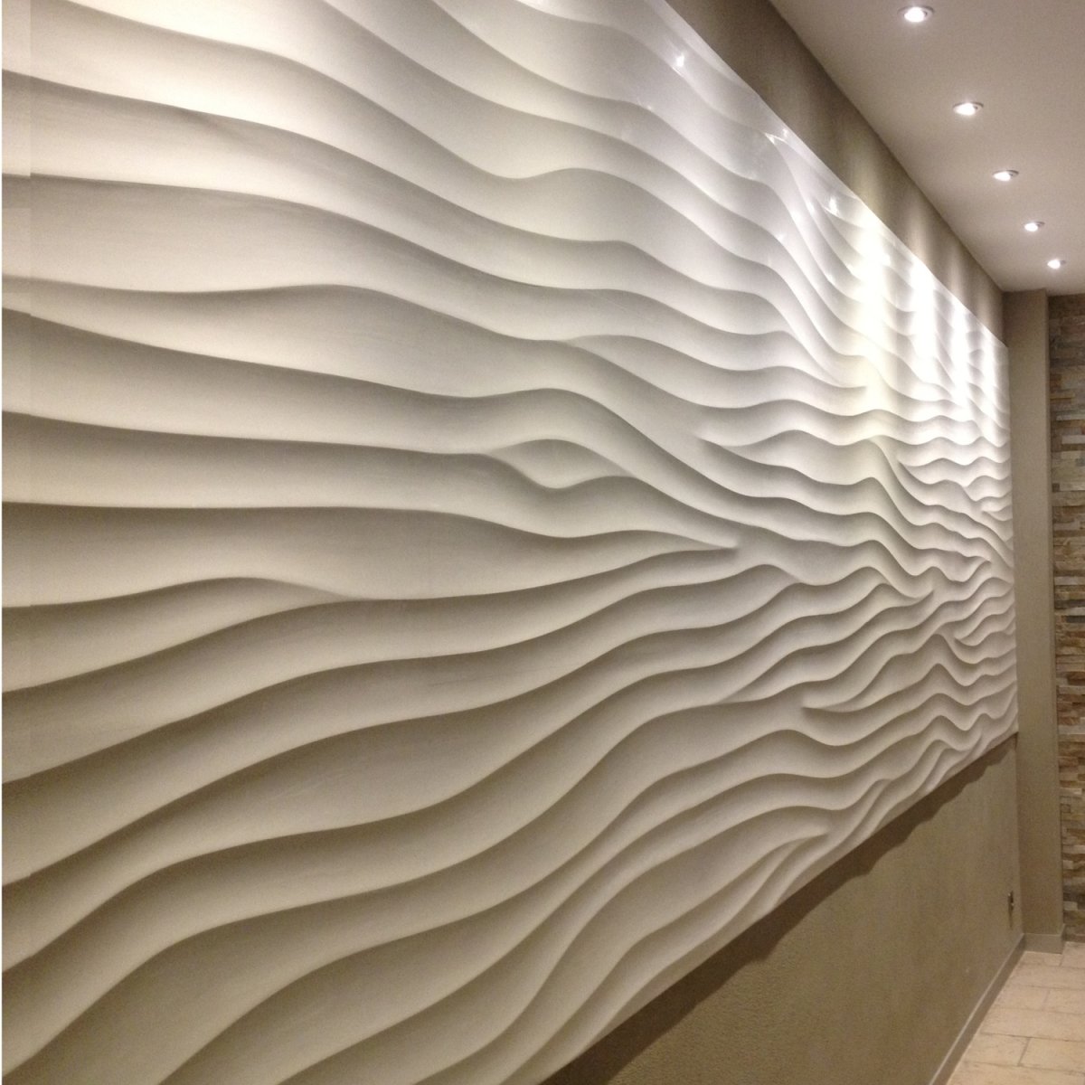 Рельефная штукатурка волны