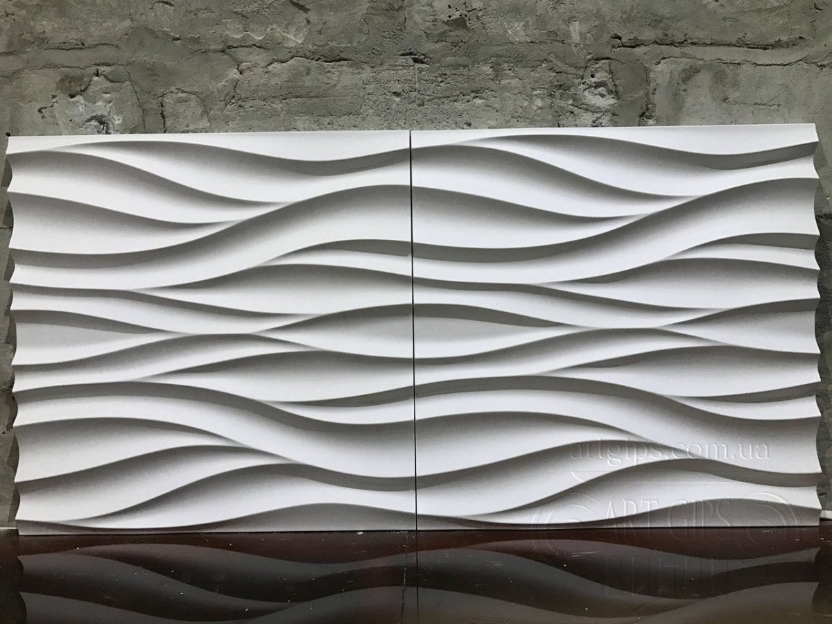 3d гипсовая панель "волна Атлантика"