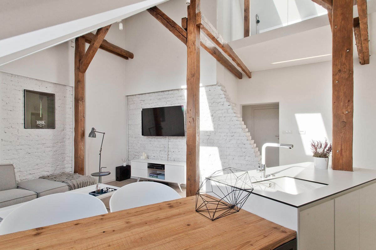 Мансардный этаж в скандинавском стиле