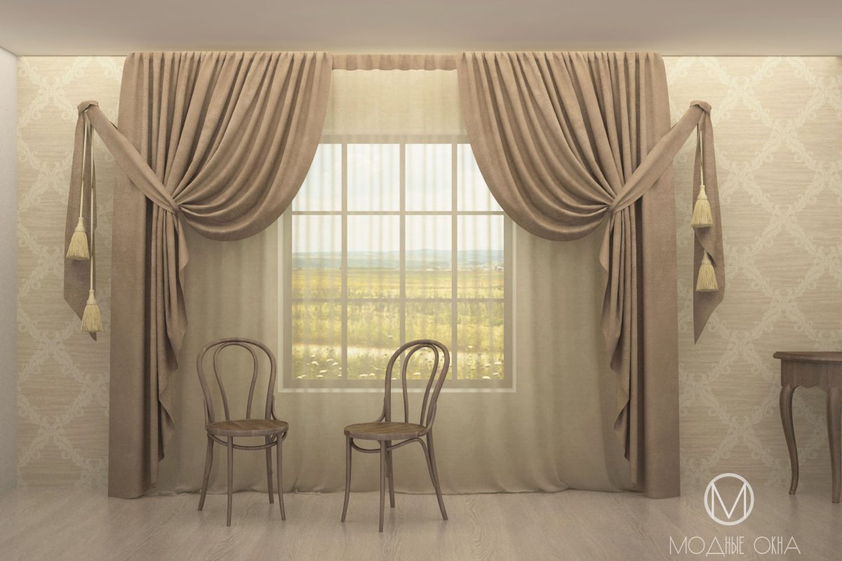 Черно белая тюль в зал