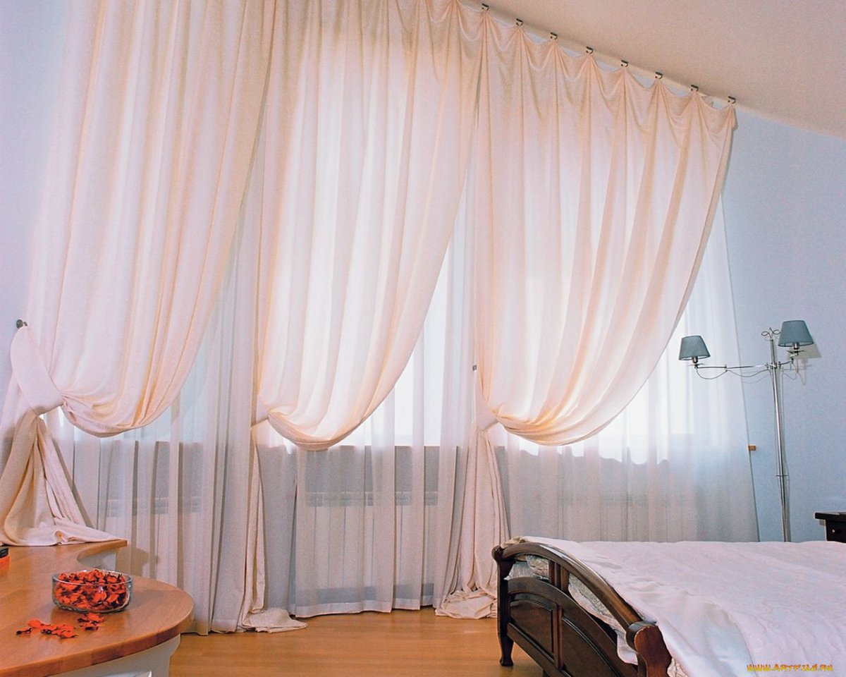 Тюль из вуали для гостиной