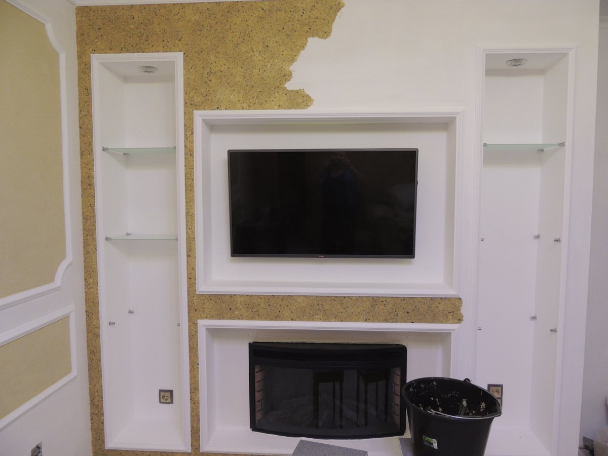 Угловая ниша под телевизор